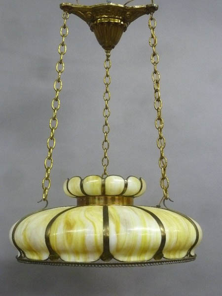 American Bent Glass Chandelier