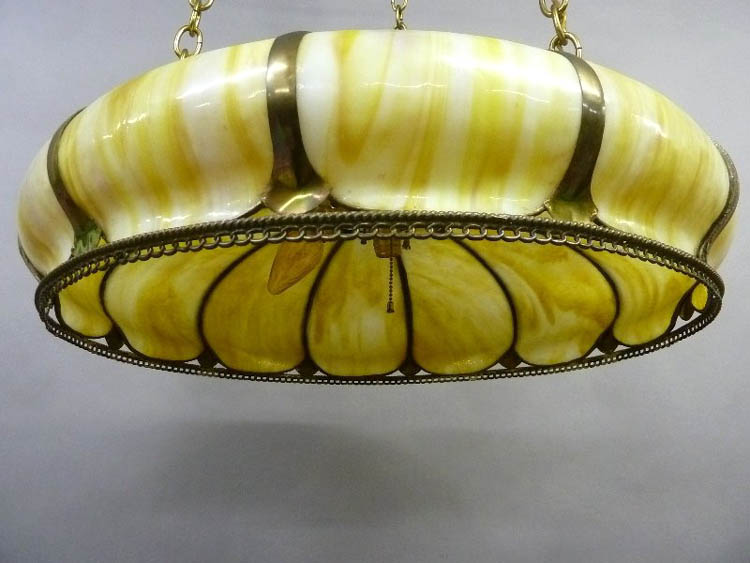 American Bent Glass Chandelier