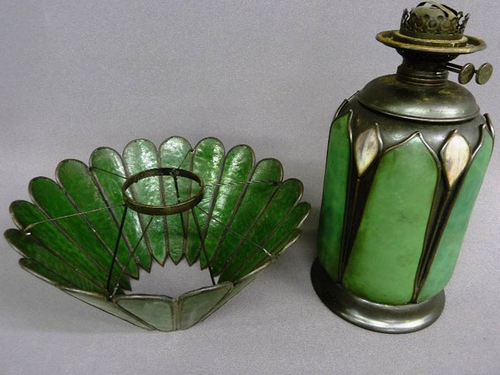 Chandler Stained Glass Oil Lamp