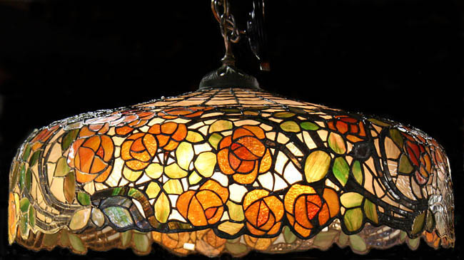 American Leaded Glass Chandelier