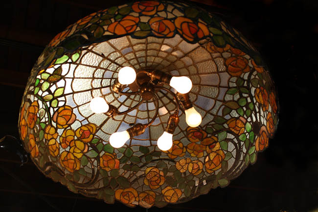 American Leaded Glass Chandelier