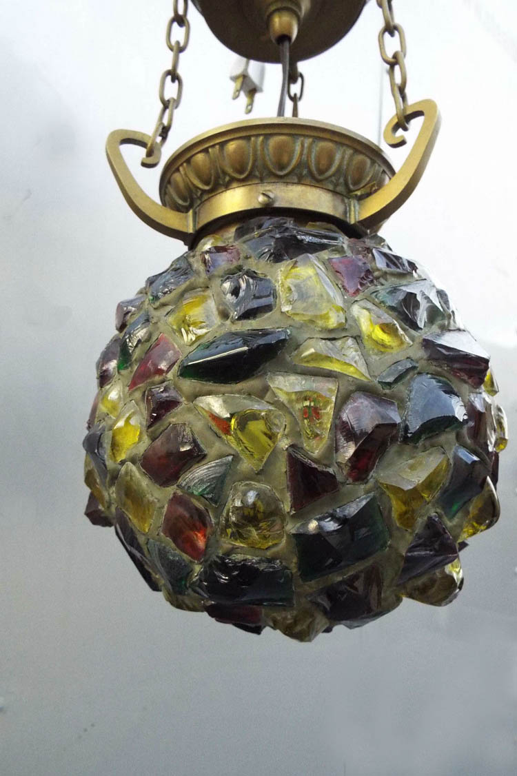 Austrian Chunk Glass Leaded Chandelier