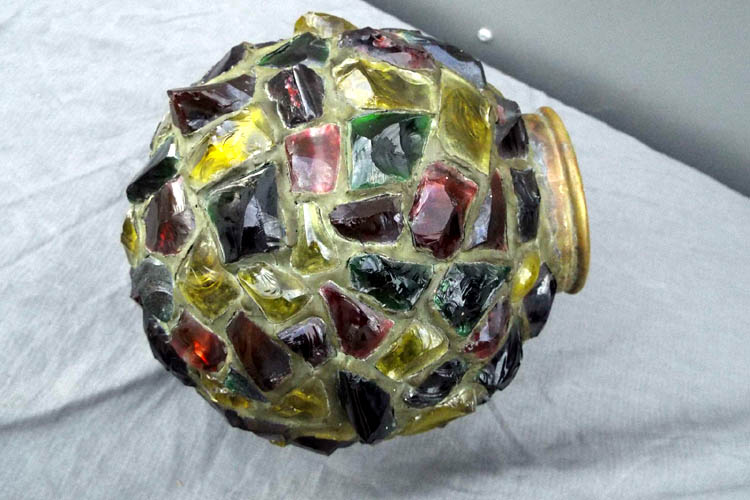 Austrian Chunk Glass Leaded Chandelier
