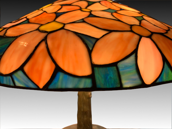 Suess Ornamental Glass Co, Leaded Table Lamp