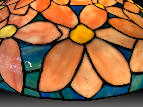 Suess Ornamental Glass Co, Leaded Table Lamp