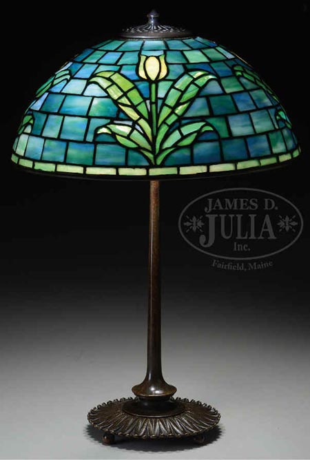 Bigelow, Kennard & Company Blue Tulip Table Lamp