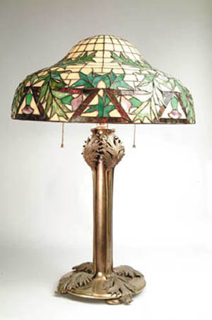 Riviere Studios Oak Leaf Pattern Table Lamp