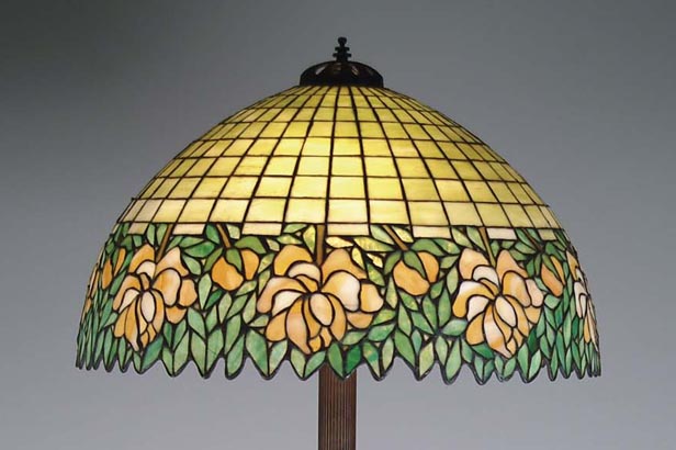 Unique Art Glass and Metal Co, Leaded Floor Lamp