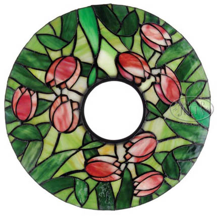 J A Whaley Tulip Leaded Lamp