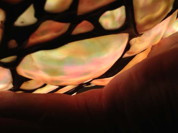 Small Chunk Glass Leaded Chandelier