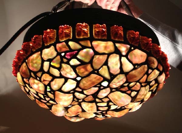 Small Chunk Glass Leaded Chandelier