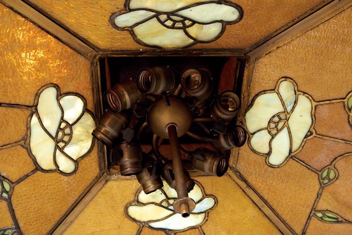 George Washington Maher Leaded Glass Hanging lamp
