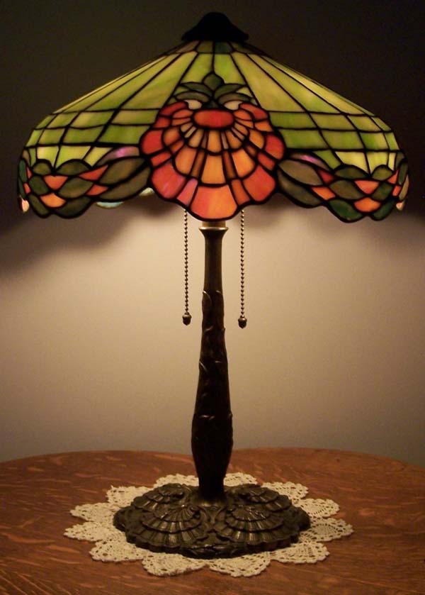 Amboy Works Shell Pattern Leaded Lamp