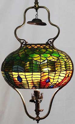 American Leaded Glass Gas Fixture