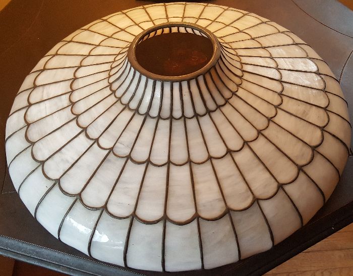 Bigelow, Kennard & Company Bent Glass Leaded Lamp
