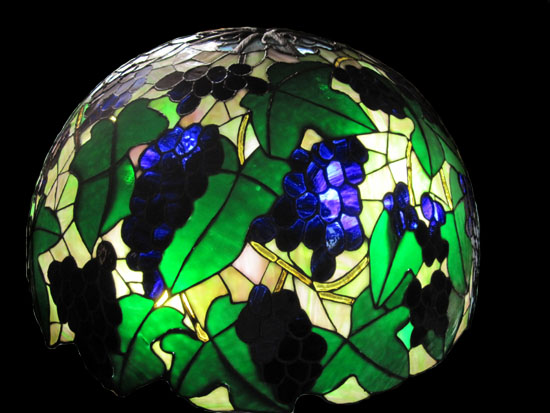 Suess Blue Grape Leaded Lamp