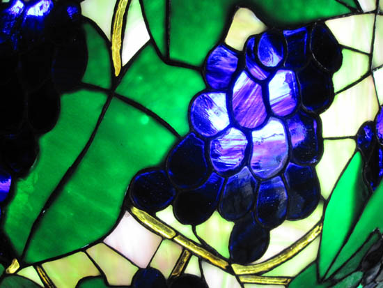 Suess Blue Grape Leaded Lamp