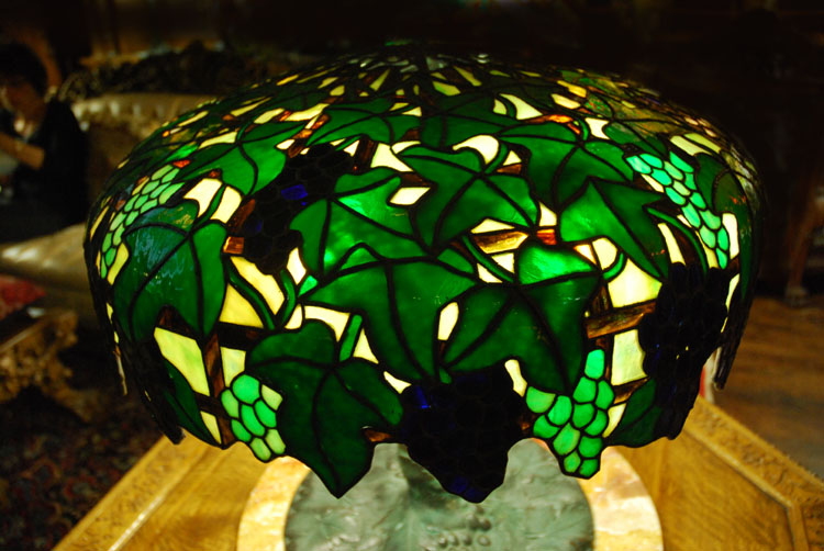 Suess Ornamental Glass Company, Grape Trellis Table Lamp