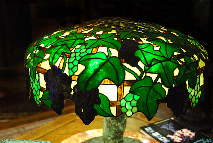 Suess Ornamental Glass Company, Grape Trellis Table Lamp