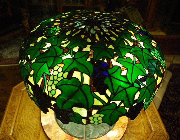 Suess Ornamental Glass Company, Grape Trellis Table Lamp