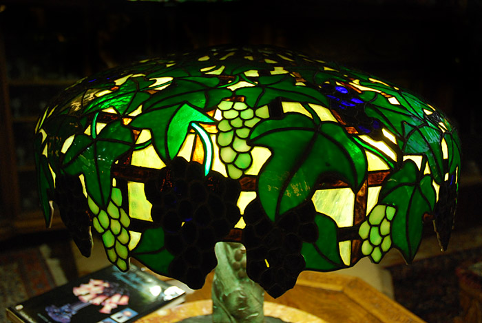 Suess Ornamental Glass Company, Grape Trellis Table Lamp