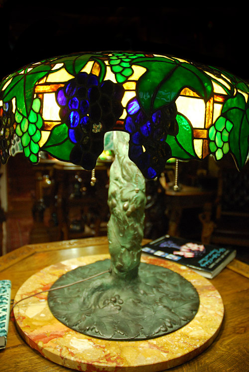 Suess Ornamental Glass Company, Grape Trellis Table Lamp