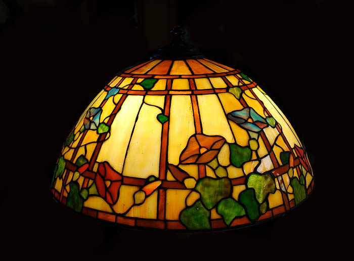 Wilkinson Morning Glory Leaded Glass Lamp