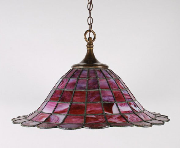 Albert Sechrist Leaded Glass Chandelier