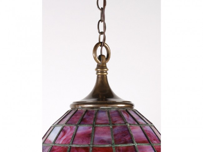 Albert Sechrist Leaded Glass Chandelier