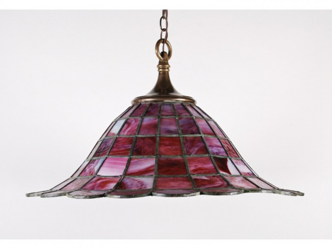 Albert Sechrist Leaded Glass Chandelier