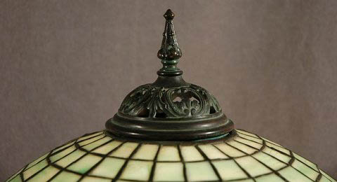 Unique Art Glass and Metal Co, Floral Leaded Lamp