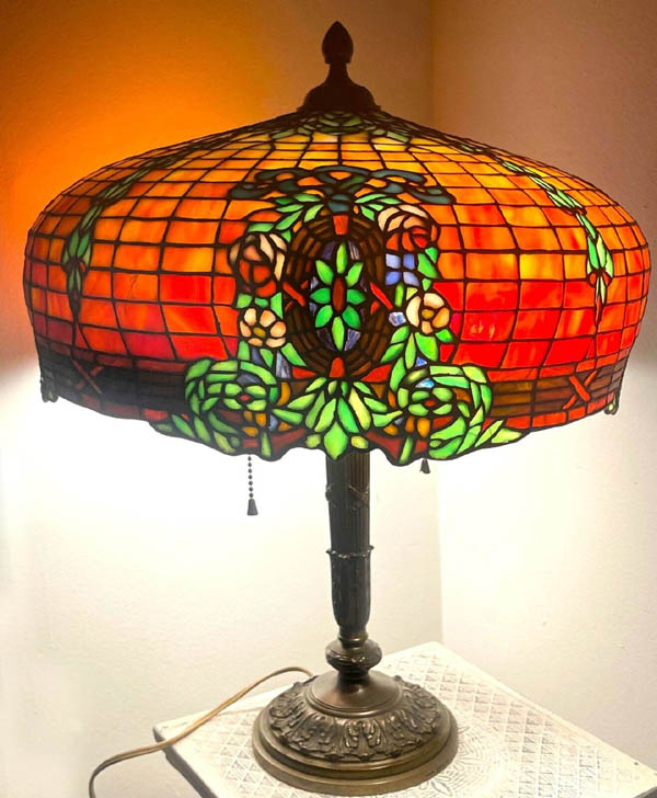 Gorham Louis Medallion Motif Shade and Bronze Base