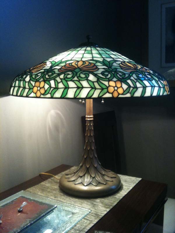 Suess Ornamental Glass Company (Attr.) Leaded Lamp