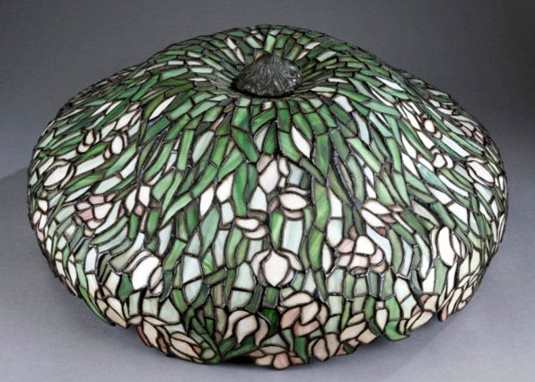 American Floral Table lamp, Attr Amboy Works / Chapman