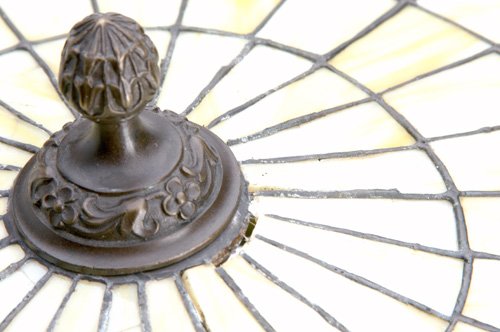 Reed and Barton Leaded Glass Table Lamp