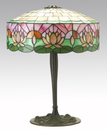 Suess (Attrib.) Lily Border Leaded Lamp