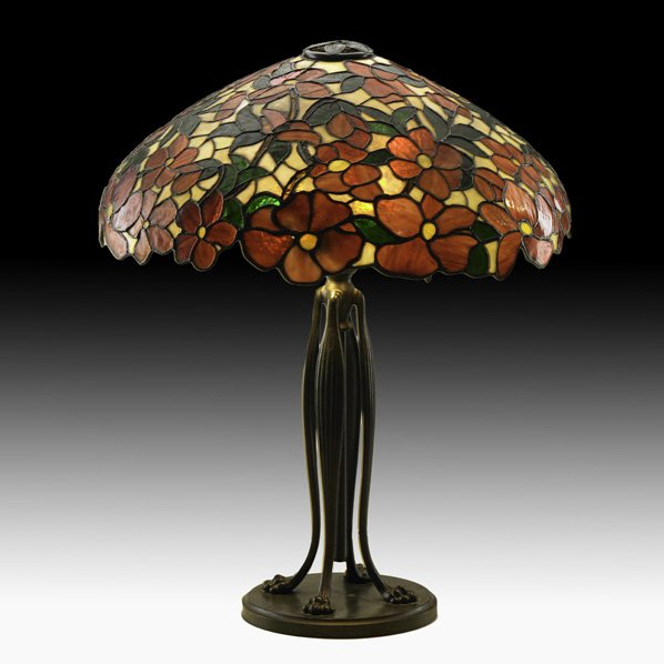 Suess Ornamental Glass Company Peony Table Lamp