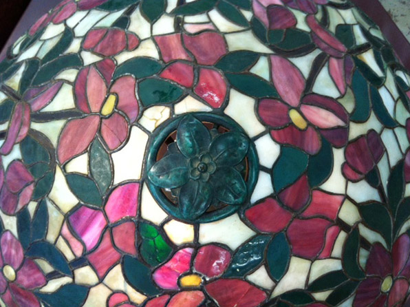 Suess Ornamental Glass Company Peony Table Lamp