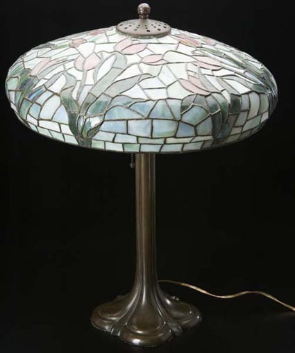 J A Whaley Tulip Leaded Lamp