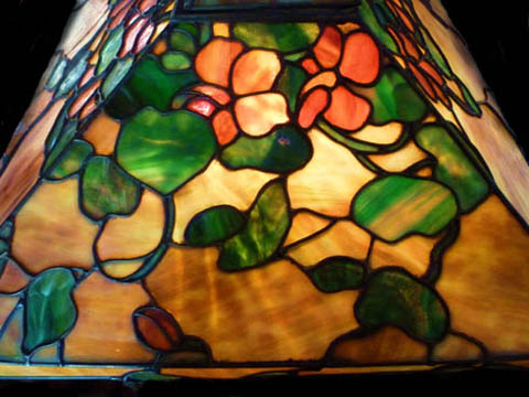 American Lead Came Glass Chandelier