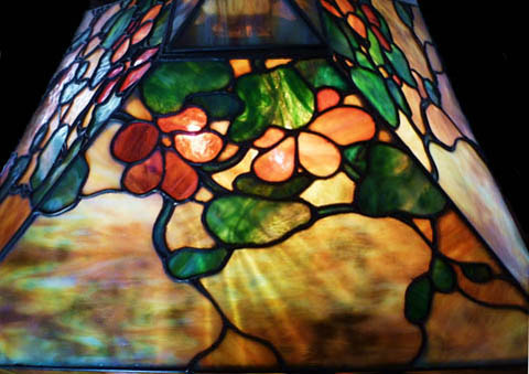 American Lead Came Glass Chandelier