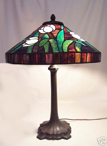J A Whaley Tulip Leaded Lamp