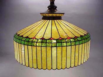 Albert Sechrist Leaded Glass Chandelier