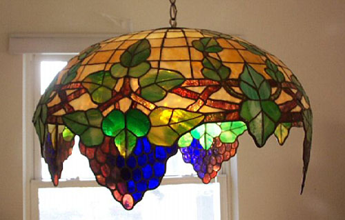 American Leaded Glass Chandelier