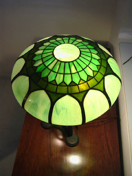 American Leaded Glass Table Lamp (Attr Chandler)