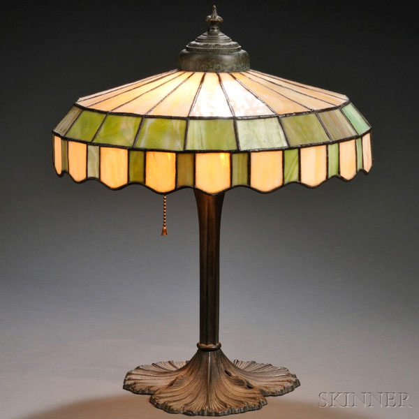 American Leaded Glass Table Lamp