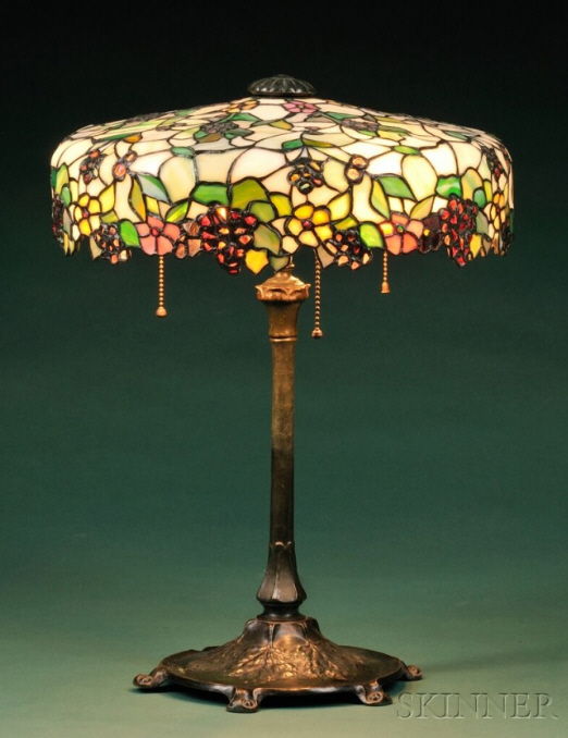 John Morgan & Sons and Reed & Barton Grape Table Lamp