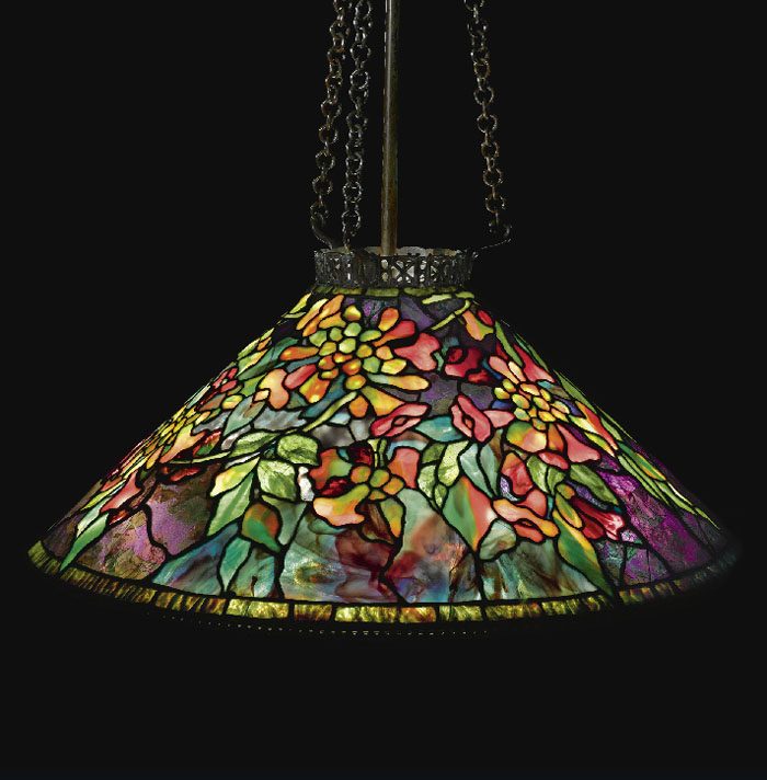 Tiffany Studios Trumpet Creeper Chandelier