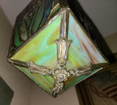 American Leaded Lantern, Iris Pattern