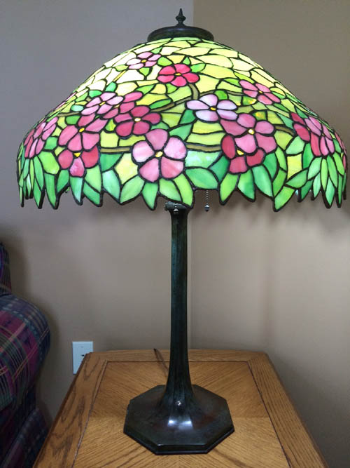 Unique Pink Floral Table Lamp
